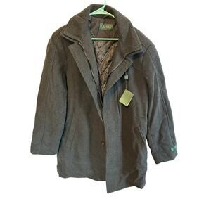 Lauren Ralph Lauren Men’s Large NWT Quilted Inside Black Wool Blend Coat